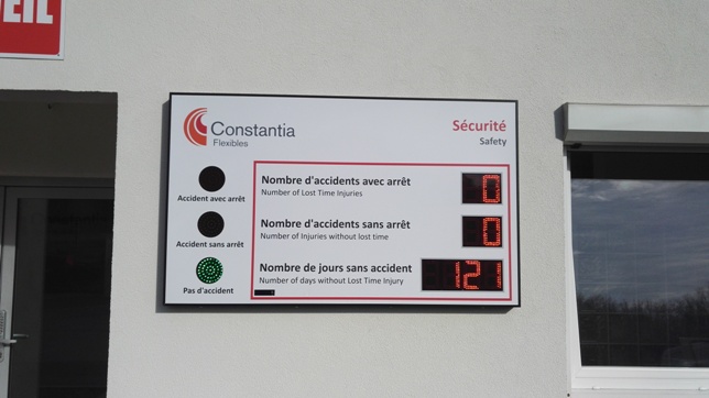 Days without accidents boards